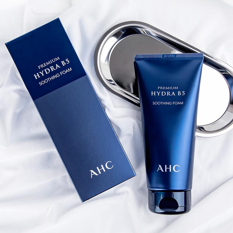 AHC Premium Hydra B5 Soothing Foam Cleanser 180 ml โฟมล้างหน้าวิตามินบี5 ผิวนุ่มชุ่มชื้น สำหรับทุกสภาพผิว 180 มล.