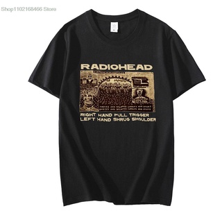 เสื้อยืดพิมพ์ลายแฟชั่น เสื้อยืด พิมพ์ลาย Radiohead วงร็อค ฮิปฮอป ฮาราจูกุ สตรีท สไตล์พังก์ แฟชั่นสําหรับผู้ชาย และผู้หญิ