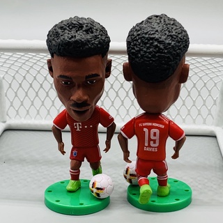 Bundesliga ตุ๊กตาฟิกเกอร์ FC Bayern Munich 19 Alphonso Davies ขยับได้ สีแดง 2022