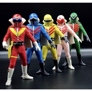 [RARE 2004 สินค้ามือ 2 สภาพดี] BANDAI SOUL OF SOFT VINYL : GORANGER ครบชุด 5 แบบ จาก BANDAI ปี 2004 สภาพดี ของแท้ 100%