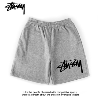 Stussy กางเกงขาสั้นลําลอง ผ้าฝ้าย พิมพ์ลายโลโก้ สําหรับผู้ชาย และผู้หญิง