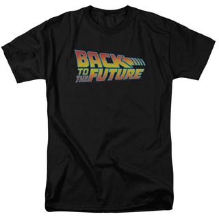 เสื้อยืดผ้าฝ้ายพิมพ์ลายขายดี เสื้อยืด พิมพ์ลายโลโก้ Back To The Future แบบเรียบง่าย สไตล์เรโทร สําหรับผู้ใหญ่ เสื้อยืด ค