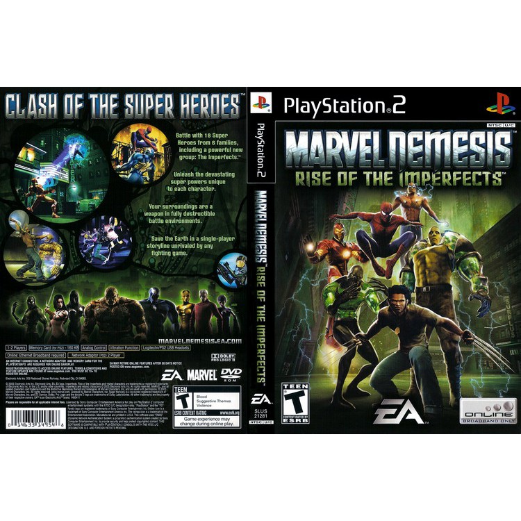 MARVEL NEMESIS RISE OF THE IMPERFECTS [PS2 US : DVD5 1 Disc]