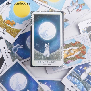 [fabuloushouse] ใหม่ ไพ่ทาโรต์ รูปกระต่าย Lunalapin ของขวัญสําหรับเล่นเกม