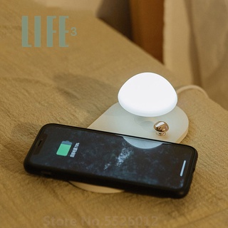 LIFE3 แท่นชาร์จไร้สาย with LED night light ที่ชาร์จไร้สาย Quick Wireless Charger Fast Charge แท่นชาร์จไร้สาย ชาร์จเร็ว