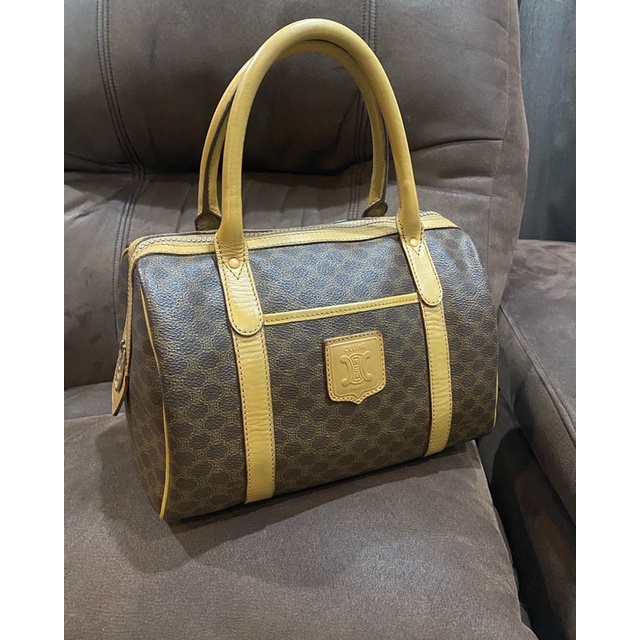 Celine boston bag ของแท้ มือสอง ทรงหมอน กระเป๋าถือ แบรนด์เนม เซลีน ซีลีน วินเทจ vintage