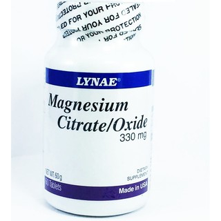 LYNAE Magnesium Citrate/Oxide 330 mg Vitamin USA ไลเน่ แมกนีเซียม ซิเตรท บรรเทาอาการปวดไมเกร ชดเชยเกลือแร่