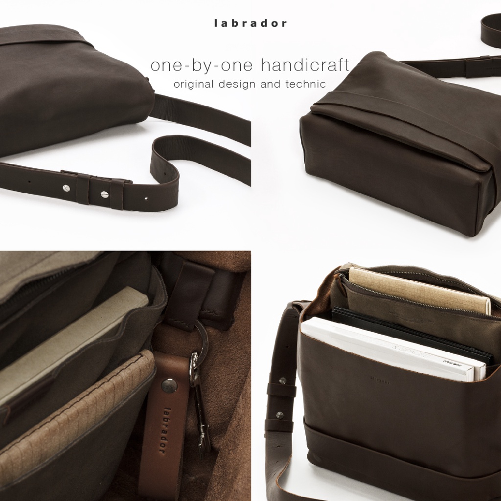 labrador WISE bag M#1 กระเป๋าสะพายไหล่หนังแท้ (LAA099)