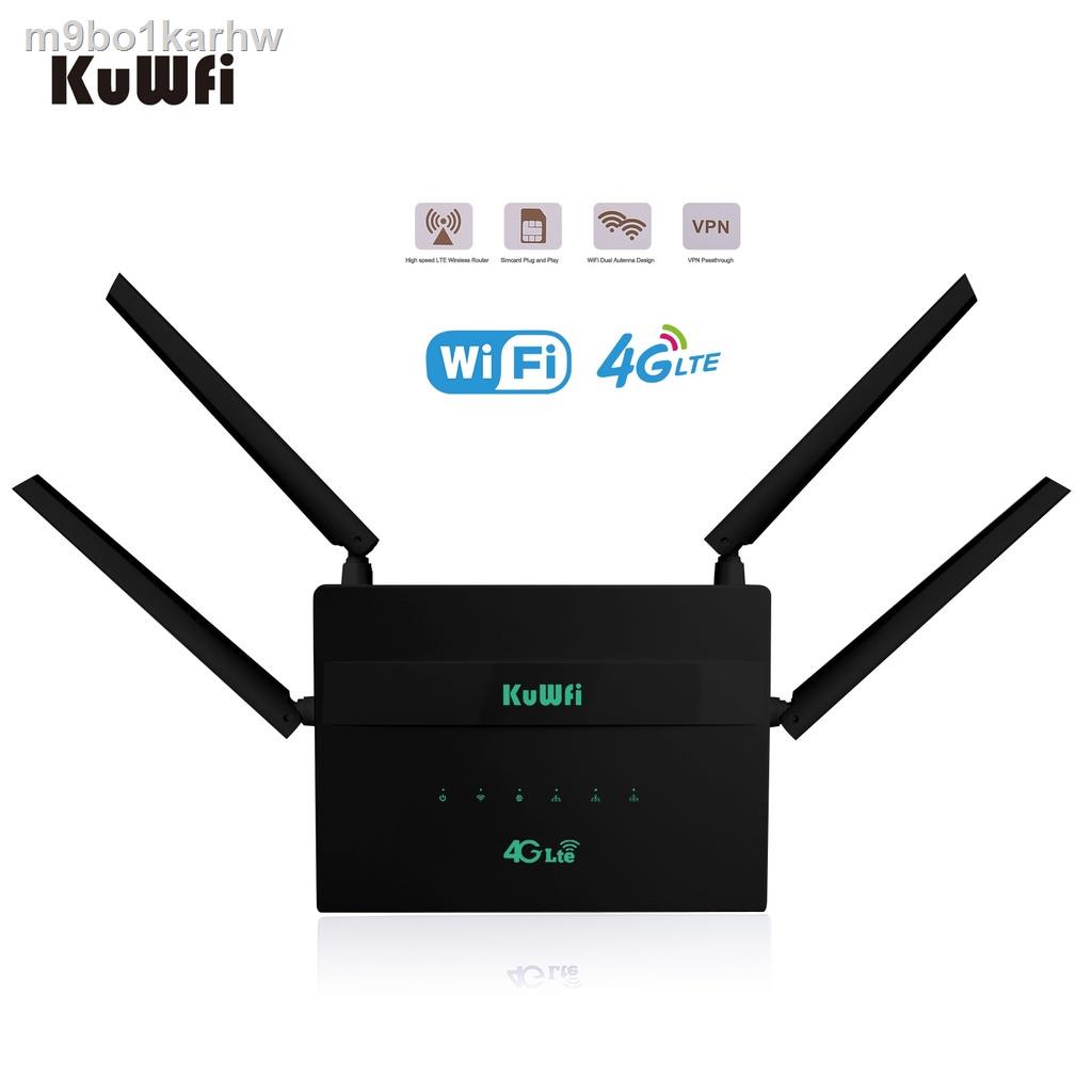 ☸ KuWFi 4G WiFi Router 150Mbps Support 32 Users RJ45 WAN LAN Wireless ...