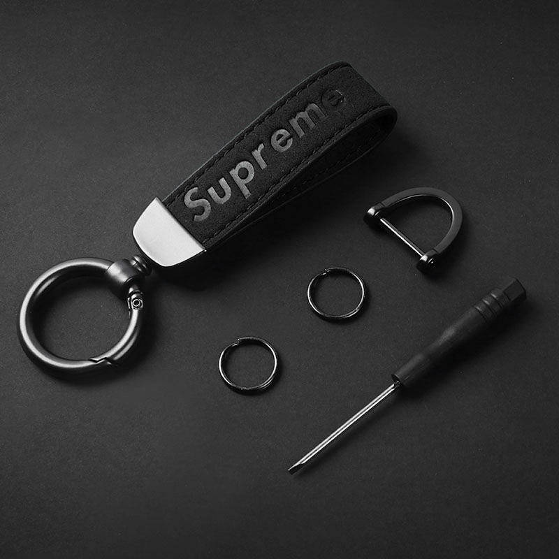 Suede Keychain Pendant Car Key Ornament Male and Female Personality ...