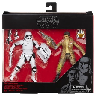 ของเล่นสตาร์วอร์ส Star Wars The Black Series 6" Poe Dameron &amp; First Order Riot Control Stormtrooper (The Force Awakens)