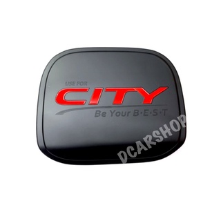 ครอบฝาถัง CITY ซิตี้ปี 2014-2019 สีดำด้านโลโก้แดง
