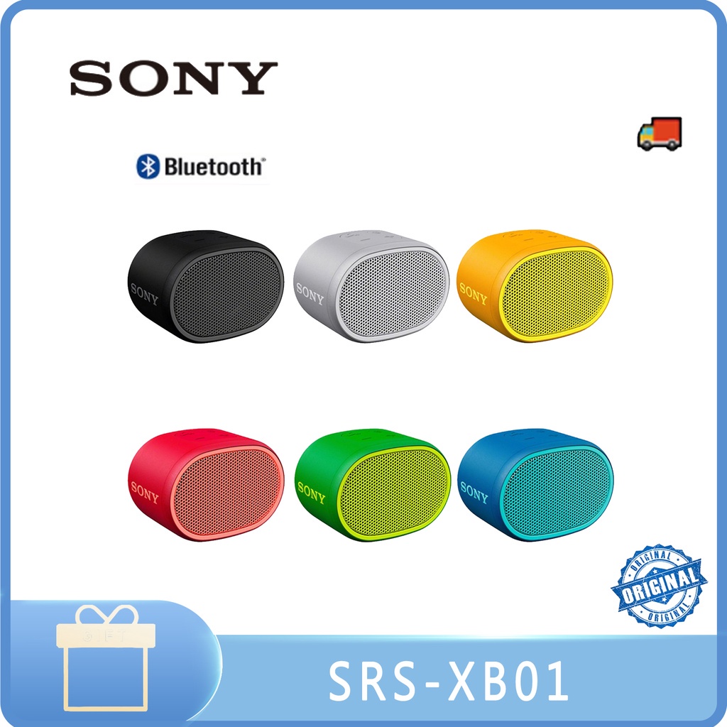 Sony SRS-XB01 ลําโพงบลูทูธ แบบพกพา (อัลตร้าเบส แบตเตอรี่ 6 ชั่วโมง ป้องกันน้ํากระเซ็น)