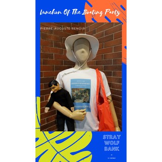 เสื้อยืดคอกลมแขนสั้น พิมพ์ลาย "Lunchon of the Boating Party ( Pierre-Auguste Renoir )" #เสื้อยืดunisex