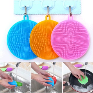 ซิลิโคนล้างจาน Sponge Scrubber ฟองน้ำล้างจาน ฟองน้ำซิลิโคน ทำความสะอาดอเนกประสงค์ (238455)