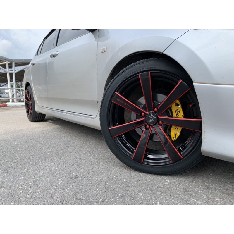 ล้อแม็กซ์ Lenso Jarger Gramma ขอบ17 สีดำแดง รับประกัน10 ปี