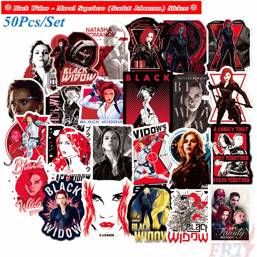 ❉ Black Widow Series 01 - M-Cartoon Superhero สติ๊กเกอร์ ❉ 50Pcs/Set Scarlett Johansson DIY Fashion Luggage Laptop Skateboard Decals Doodle สติ๊กเกอร์