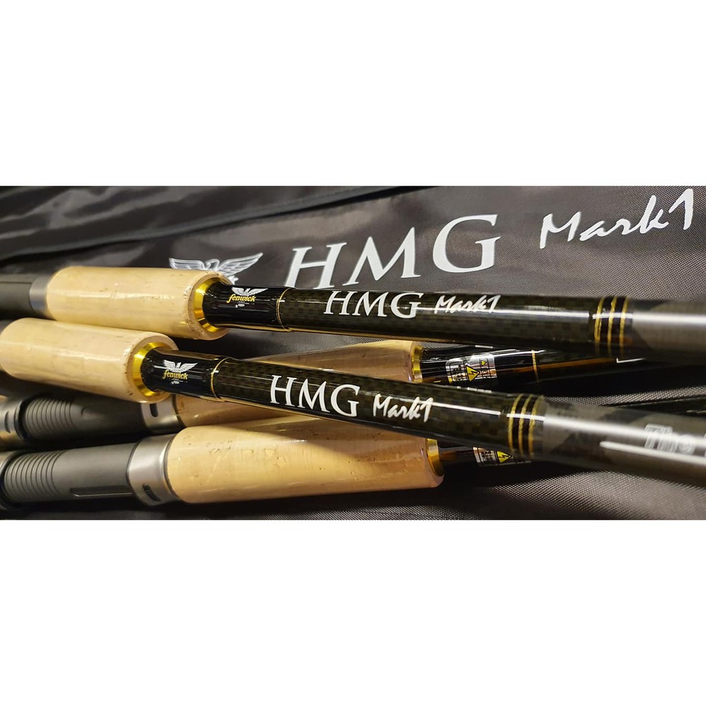 fenwick HMG Mark 1 แถมผ้าบัพ เฟนวิค เอชเอ็มจมาร์ค 1 คันปลาบ่อ Spinning  fenwick เป็นคัน 2 ท่อนมีขนาด 8, 9,10