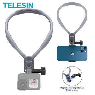 Telesin อุปกรณ์เมาท์ขาตั้งแม่เหล็ก แบบปลดเร็ว สําหรับสมาร์ทโฟน GoPro Hero 10 9 8 7 6 5 4 Insta360 Osmo Action Xiaoyi SJCAM EKEN