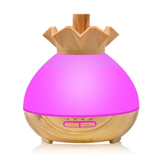 Creative Wood Grain Ultrasonic Aromatherapy Humidifier เครื่องกระจายอากาศสีสันสดใสสำหรับโฮมออฟฟิศ