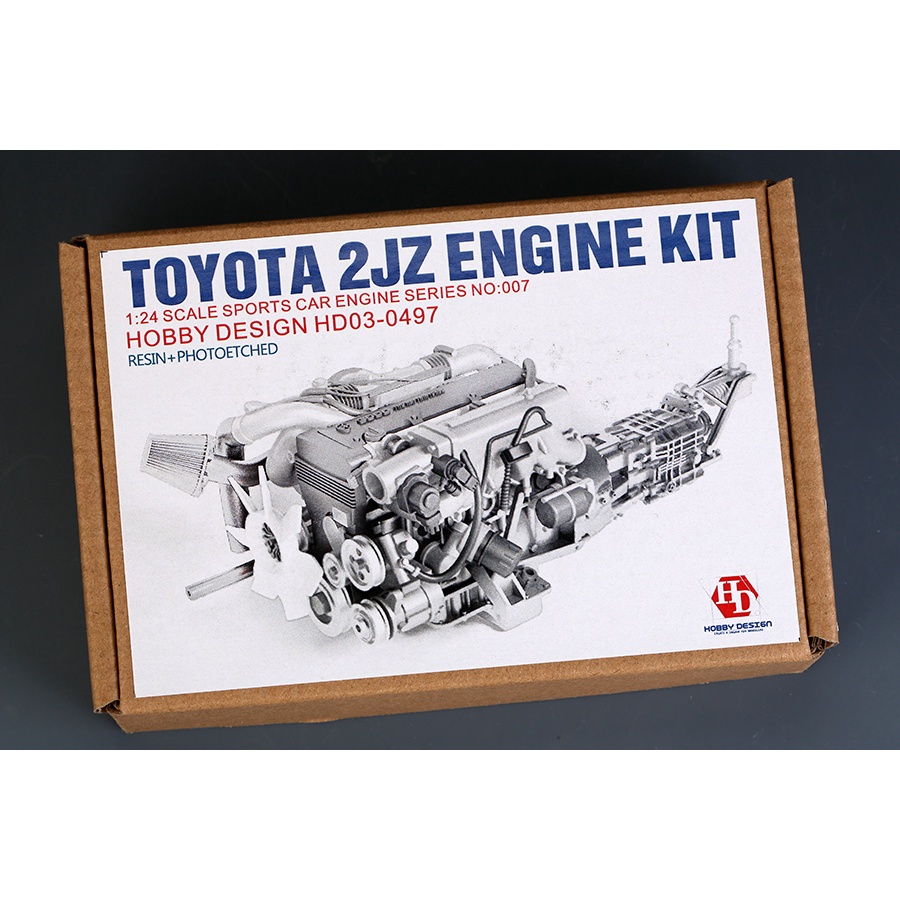 Hobby Design : HD03-0497 : 1/24 Toyota 2JZ Engine Kit  (Resin+PE)