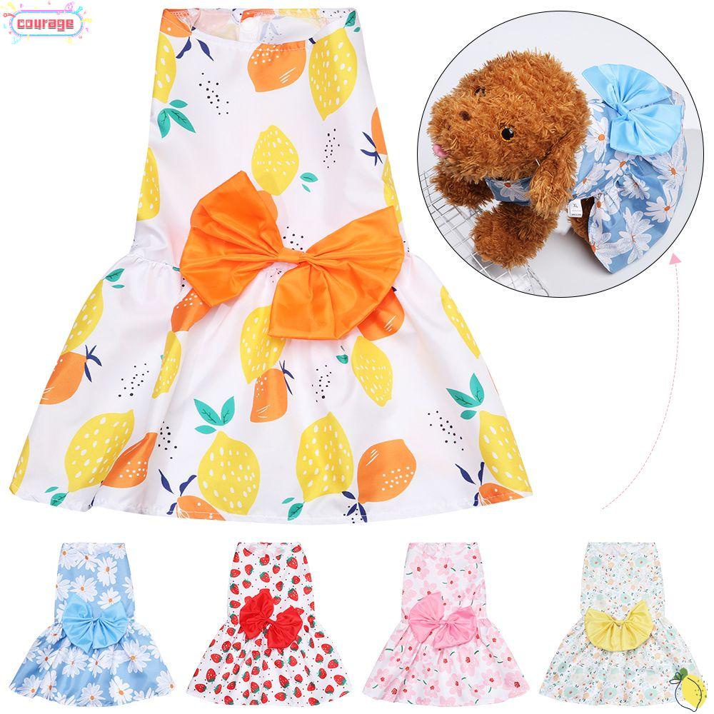 ஐ Dog Summer Dress Clothes Pet Floral Princess Dress Puppy Lovely
