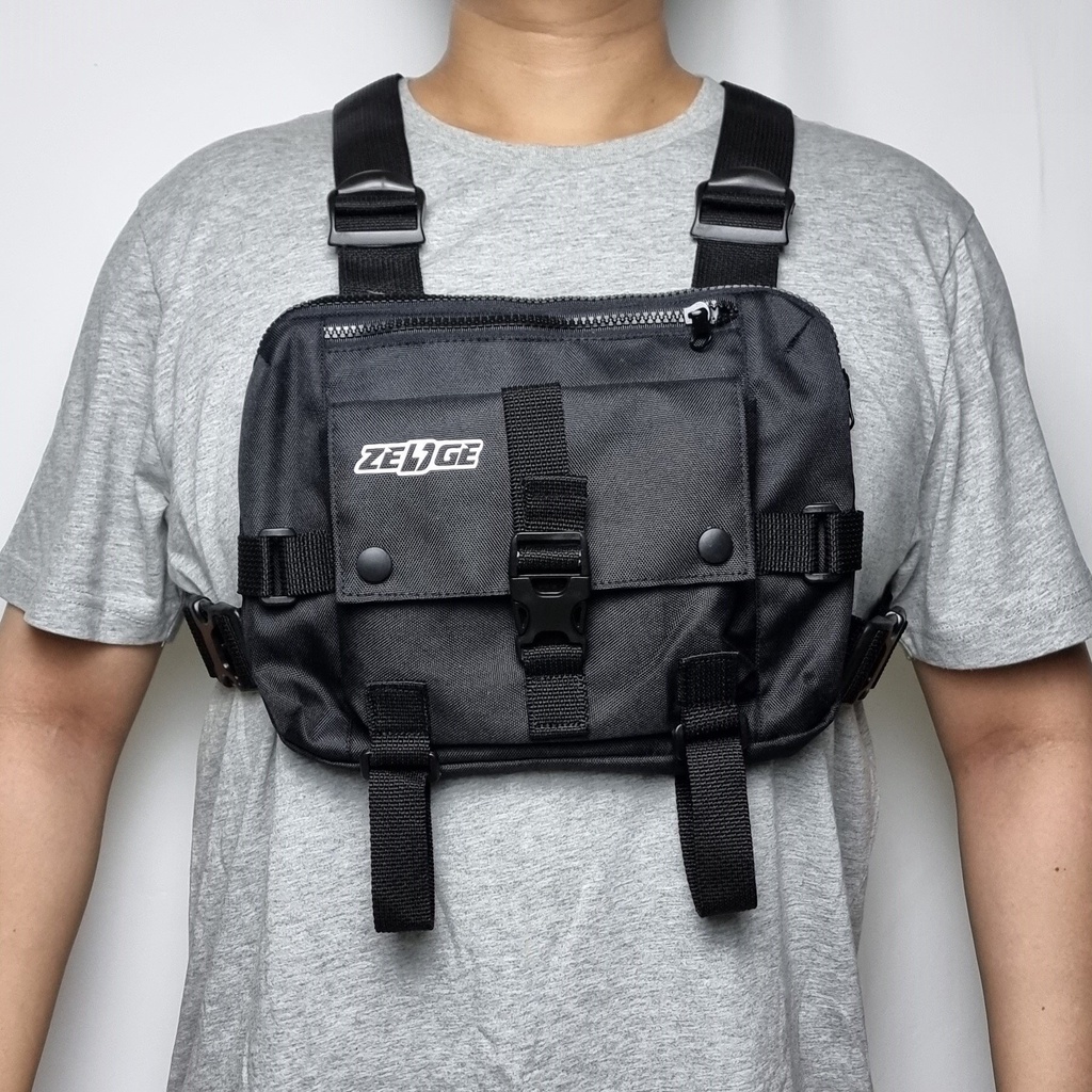 กระเป๋าคาดหน้าอกยุทธวิธี Zedge (สไตล์สายรัด)