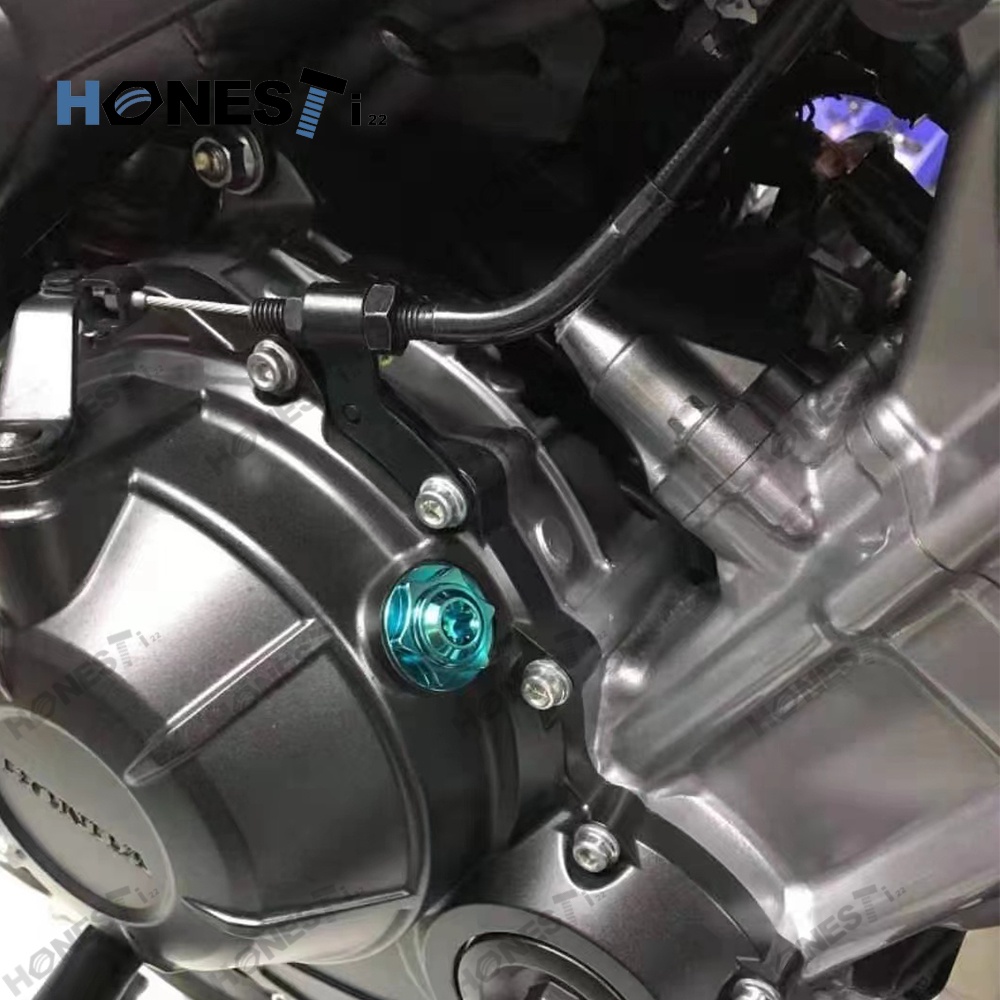 Honesti22 Titanium alloy Oil Plug Cap engine oil bolt Gr5 M20x1.5P/2.5P Motorcycle modification Yamaha/Honda/Suzuki..