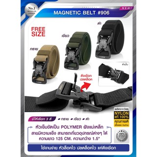 Magnetic belt หัวเข็มขัดเป็น Polymer ฝังแม่เหล็ก