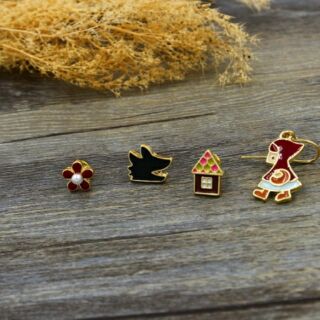 Little red riding hood earring(ต่างหูหนูน้อยหมวกแดง)