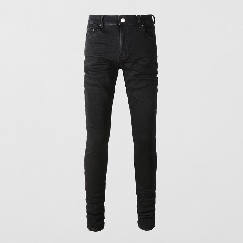 Amiri กางเกงยีนส์วินเทจผู้ชาย เรียบง่าย ทรงเข้ารูป ลำลองธุรกิจ #mentrendydenim
