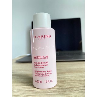 Clarins White Plus Aqua Lotion ขนาดทดลอง 50ml. โทนเนอร์ โลชั่นเพื่อผิวขาวกระจ่างใส