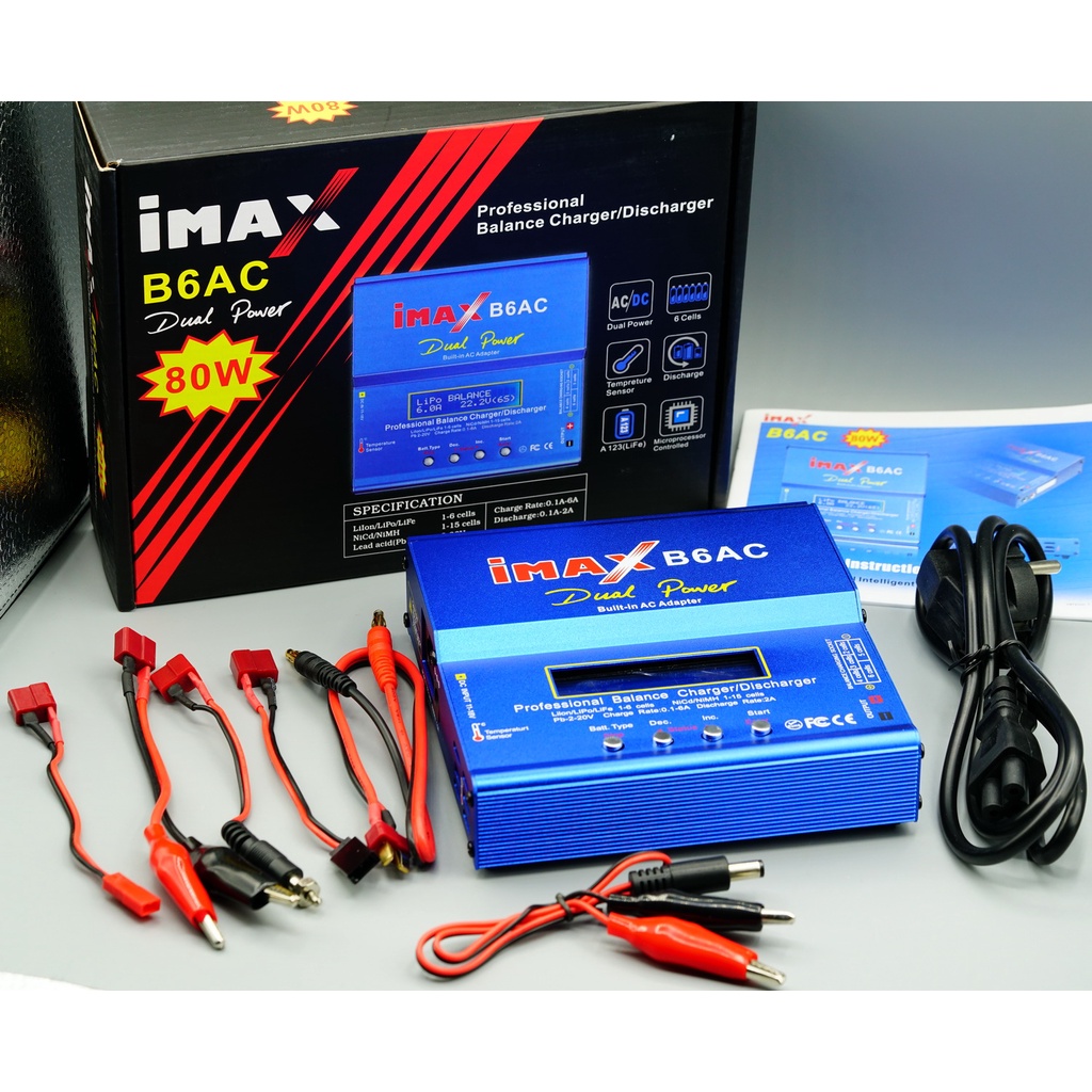 Charger (เครื่องชาร์จ) Imax B6AC Charger 80 W