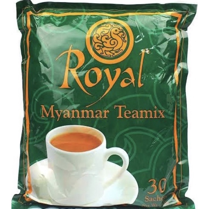 ☕ชาพม่า  Royal Myanmar Teamix ⚡ชานมพม่า ยี่ห้อฮิต ล็อตใหม่ นำเข้าส่งตรงจากพม่า👉🏼ชาพม่า แบบ 3 in 1✔1 ห่อใหญ่ บรรจุ 30 ซอง