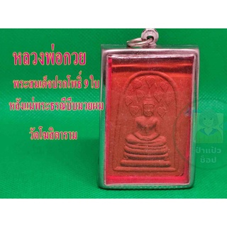 พระเนื้อผงว่าน หลวงพ่อกวย พิมพ์พระสมเด็จปรกโพธิ์ 9 ใบ หลังพระแม่ธรณีบีบมวยผม จัดส่งให้ตามรูป รูปถ่ายจากสินค้าจริง