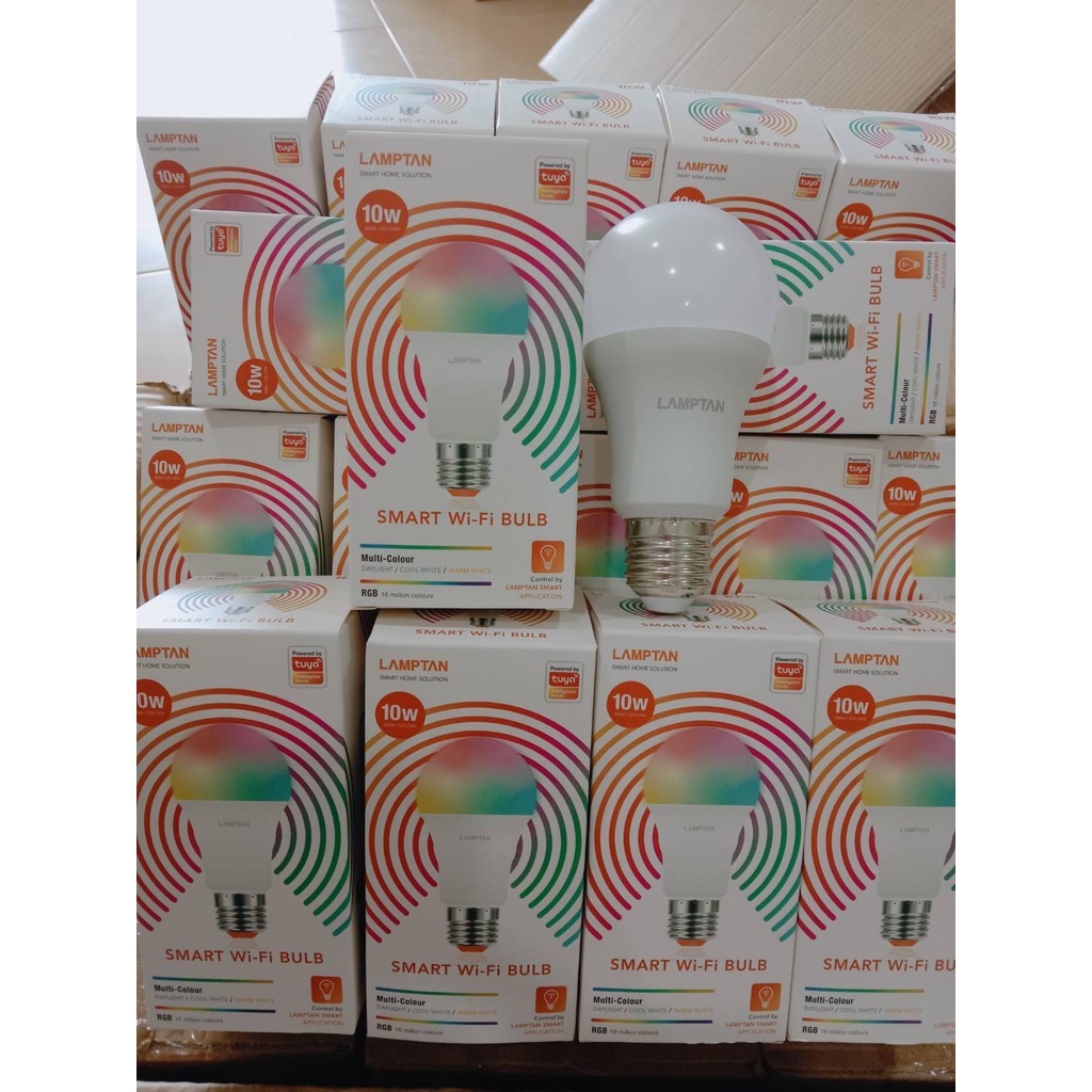 หลอดไฟ LED สมาร์ท ไวไฟ WiFi  10W Multi-Colour + RGB 16ล้านเฉดสี LAMPTAN รุ่นใหม่