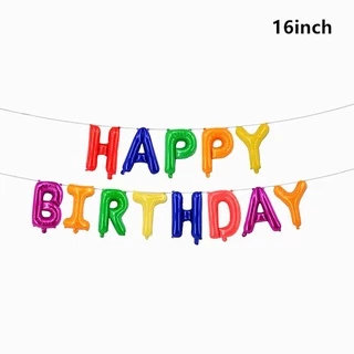 ลูกโป่งฟอย​ อักษร วันเกิด HAPPY BIRTHDAY ขนาด 16 นิ้ว รหัส BALLON-001