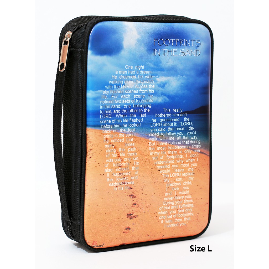 BIBLE COVER - BIBLE COVER Footprint in the Sand