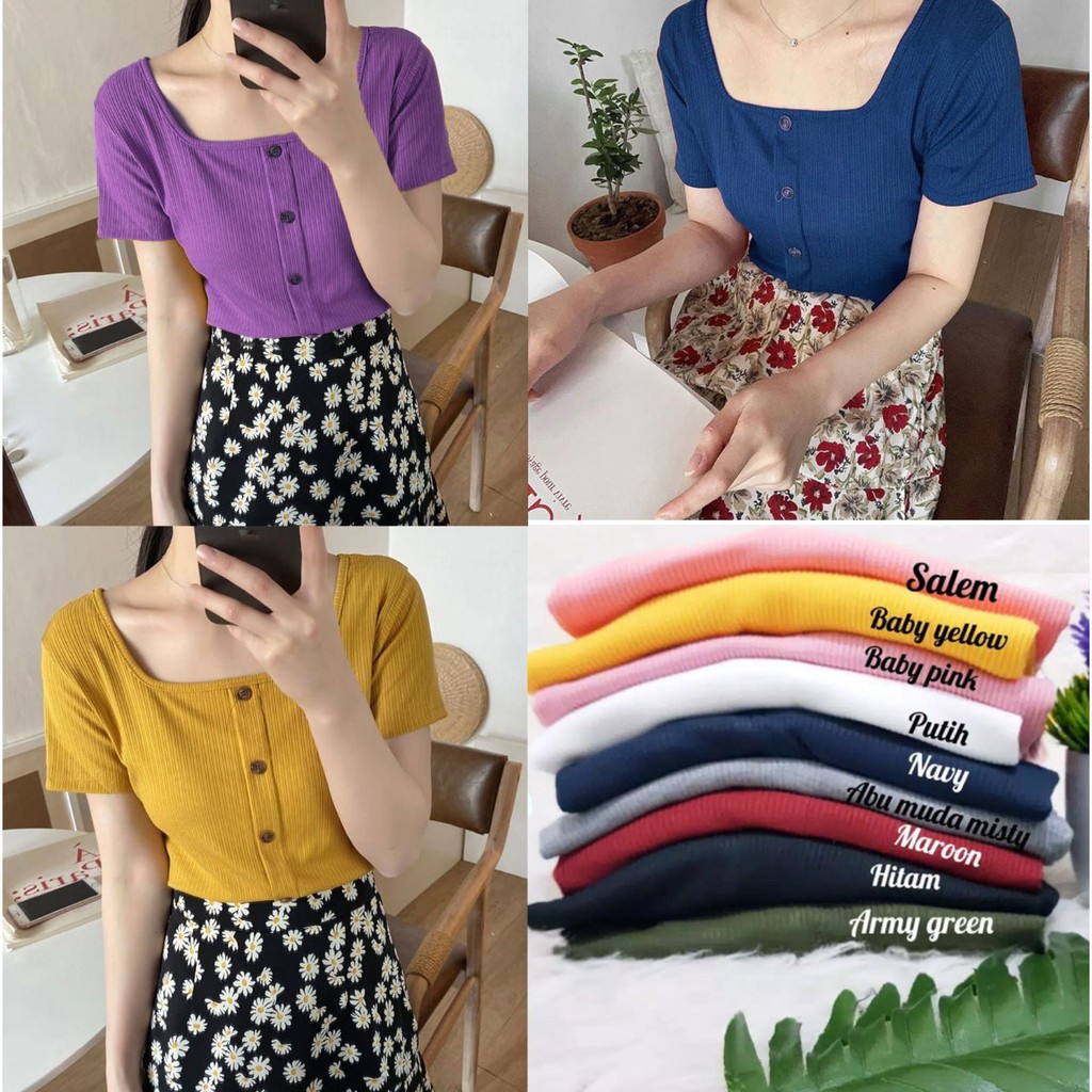 ซี่โครง KEIKO BUTTON TOP