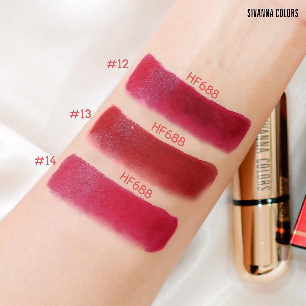 SIVANNA MATTE STAY LIPSTICK KISS ME (HF688) : ซิวานน่า ลิปสติก คิสมี x 1 ชิ้น @abcmall รูปที่ 5