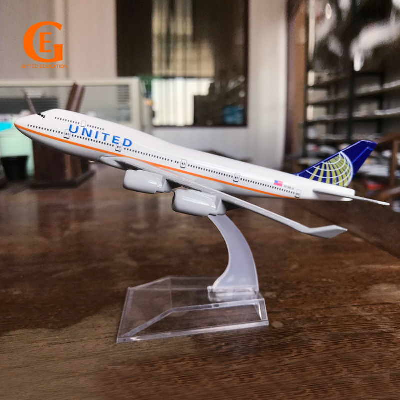 American United Airlines Boeing 747 B747 เครื่องบินรุ่นDiecast โลหะเครื่องบินเครื่องบินรุ่นของเล่น
