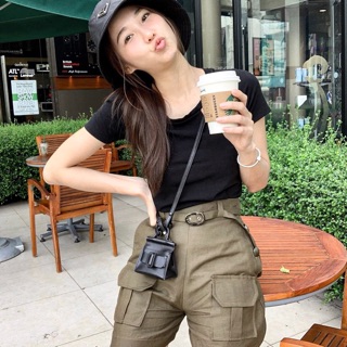 ARMADA SHORTS กางเกงขาสั้น เกาหลี แต่งเข็มขัด
