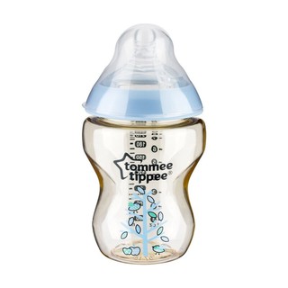 ลดล้างสต็อก Clearance Sale! Tommee Tippee ขวดนมสีชา ทอมมี่ ทิปปี้ PESU 9oz ลายฟ้า ของแท้