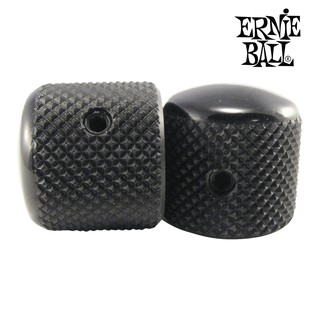 ERNIE BALL® ฝาครอบวอลุ่ม 2 ตัว สำหรับกีตาร์เทเล (Tele-Style Knobs Set of 2) (Black)