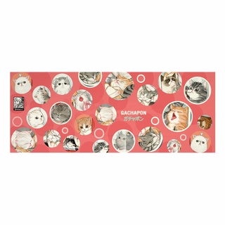 ผ้าแคนวาส พิมพ์ลาย แมวคิตตี้ ไม่มีกรอบ ขนาด 33.5 x 87.5 ซม / Kitty Cat Tenugui  Canvas No frame size 33.5 x 87.5 cm