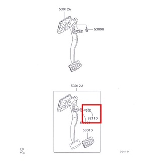 สวิทช์ไฟเบรค SWITCH,STOP LAMP รุ่นปาเจโร่สปอร์ต อะไหล่แท้ศูนย์มิตซู เบอร์ 8614A183