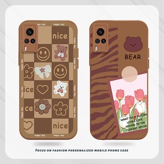 เคสซัมซุง M10 A10 A10S M01S A12 5G A125 เคสโทรศัพท์มือถือแบบนิ่ม ลายหมี หัวใจ ช็อกโกแลต แฟชั่น สําหรับ Samsung M12 F12 A30 A20 M10S A205 A305 A02S M02S A025 F02S A20S A207F A32 4G A50 A30S A50S A51 M40S A51 A515F J7 Prime เคสมือถือคู่รักยอดนิยม