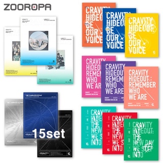 [ZOOROPA] CRAVITY SEASON 1 HIDEOUT REMEMBER WHO WE ARE 3 Albums + SEASON 2 HIDEOUT THE NEW DAY WE STEP INTO Flame 3 Albums + SEASON 3 HIDEOUT BE OUR VOICE 3 Albums + Awakening Writt