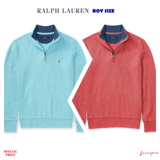 RALPH LAUREN COTTON MESH HALF-ZIP PULLOVER (BOY SIZE 8-20)