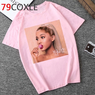 ariana grande เสื้อผ้าแฟชั่นผู้หญิง Slim women T-Shirt Fashion Stripe Neck Sleeved T Blue New O Striped women Shirt Fit